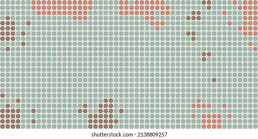 Abstract Colorful Spotted Pixels Pattern  - Geometric Mosaic Texture, Generative Art, Vector Background
