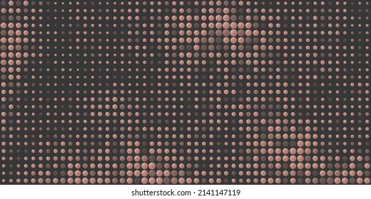 Abstract Colorful Spotted Pixels Pattern with Spots of Various Sizes - Geometric Mosaic Texture, Generative Art, Vector Background