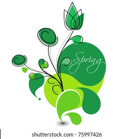 Abstract colorful spring flower pattern background.