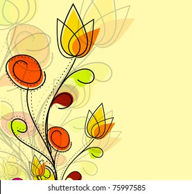 Abstract colorful spring flower pattern background.