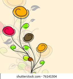 Abstract colorful spring flower pattern background.