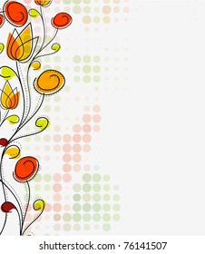 Abstract colorful spring flower pattern background.