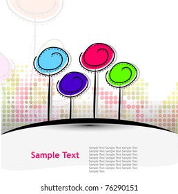 Abstract colorful spring flower pattern background.