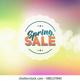 Abstract colorful spring green background with sunbeams
