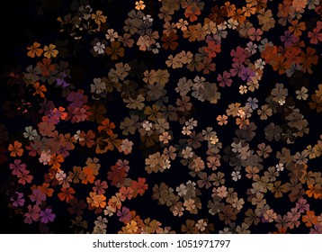 Abstraktes buntes Frühlingsmuster mit Blumenmotiv. Shamrock, Klee, Blütensilhouetten.  Hintergrund mit Rastereffekt. Vektorgrafik von Videos.