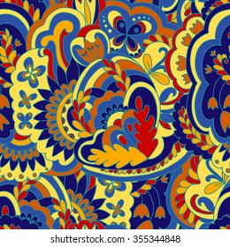 Abstract colorful spring seamless pattern. Vector illustration. 