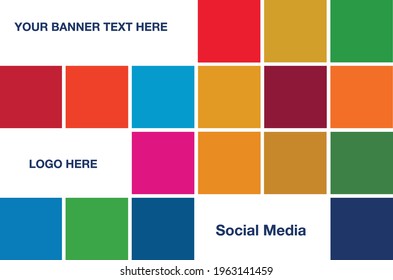 Abstract colorful square 3D repeating background for poster banner and business graphics branding
