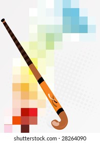 abstract colorful square background with hockey stick