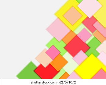 Abstract colorful square background with space for write text
