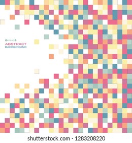 Abstract of colorful square box cube pattern cover with shadow background, vector eps10