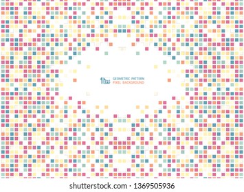 Abstract colorful square box cube pattern background. You can use for ad, poster, presentation, cover design, artwork. illustration vector eps10