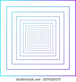 Abstract colorful square frame Spirograph walkway or neon square frame tunnel background. Vector illustration.