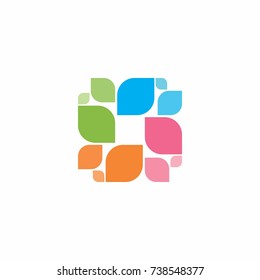 Abstract colorful square logo.