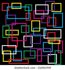 abstract colorful square on a black background