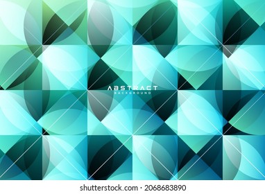 Abstract colorful square shapes background with line decoration. Minimal style vibrant gradient geometric shapes texture elements. Modern simple overlap geometric pattern creative design