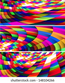 abstract colorful squares banners, business and technology concept