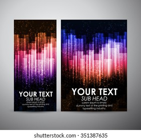Abstract colorful squares. Brochure business design template or roll up. Vector illustration