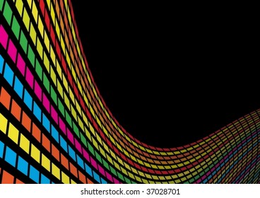 Abstract colorful squares with empty space for titles