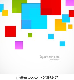 Abstract colorful squares modern digital design illustration