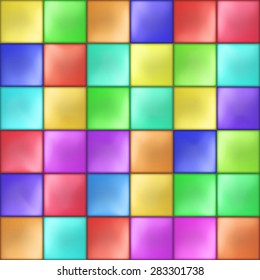 Abstract Colorful Squares Mosaic Pattern Vector illustration