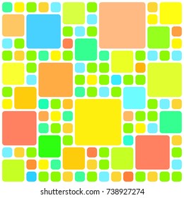 Abstract colorful squares pattern