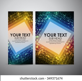 Abstract colorful squares pattern. Brochure business design template or roll up. Vector illustration