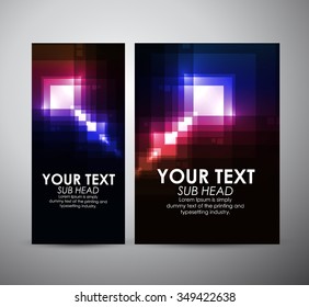 Abstract colorful squares pattern. Brochure business design template or roll up. Vector illustration