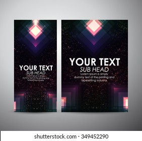 Abstract colorful squares pattern. Brochure business design template or roll up. Vector illustration