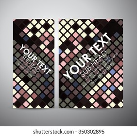 Abstract colorful squares pattern. Brochure business design template or roll up. Vector illustration