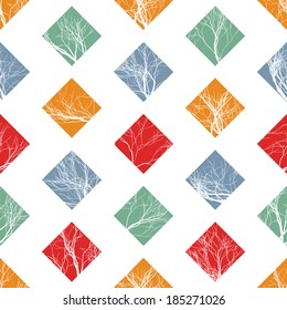 Abstract Colorful Squares Seamless Pattern. Vector