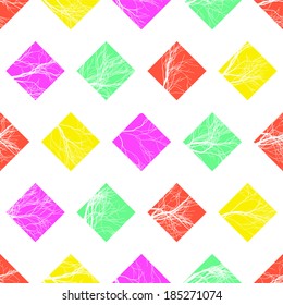 Abstract Colorful Squares Seamless Pattern. Vector