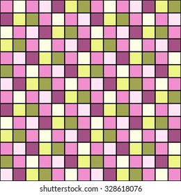 Abstract colorful squares seamless pattern.
