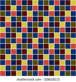 Abstract colorful squares seamless pattern.