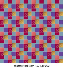 Abstract colorful squares seamless pattern for new background.