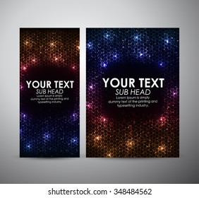 Abstract colorful squares shining pattern. Brochure business design template or roll up. Vector illustration
