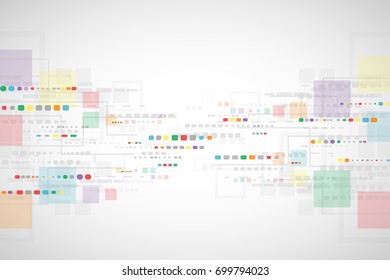 Abstract colorful squares technology background