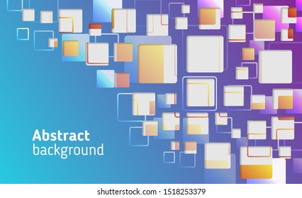 Abstract colorful squares vector background.