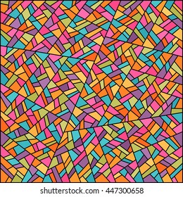 Abstract colorful stained glass background. Easy to change colors. Vector background for banner, poster, flyer, card, postcard, cover, brochure.