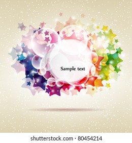 Abstract colorful star background.  Vector illustration.