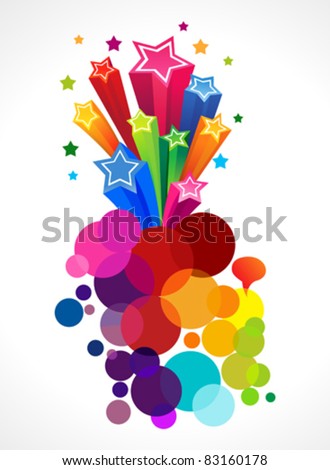 abstract colorful star blast vector illustration Stock photo © 