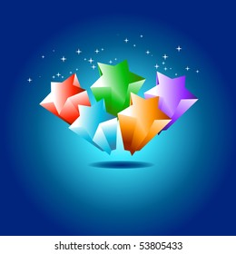 abstract colorful star design illustration