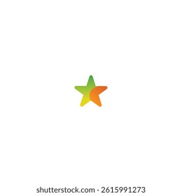 Abstract Colorful Star Logo with White Background