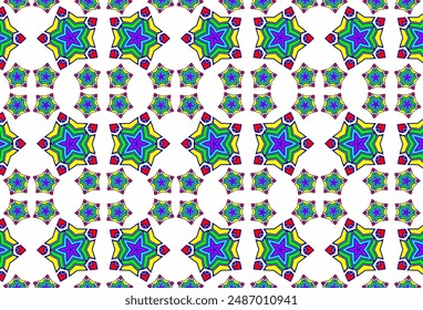 abstract colorful star pattern design