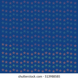 abstract colorful stars on blue background