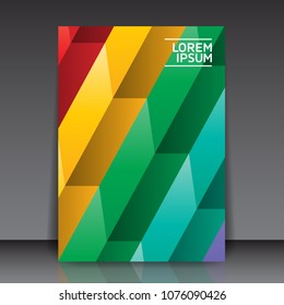 Resumen del vector editable de la plantilla de volante de pasos coloridos | Diseño EPS10
