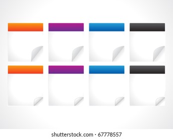 abstract colorful sticker vector illustration