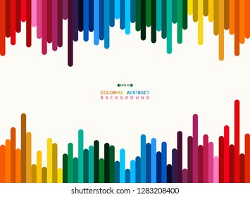Abstract of colorful stripe line background with copy space in center, vector eps10