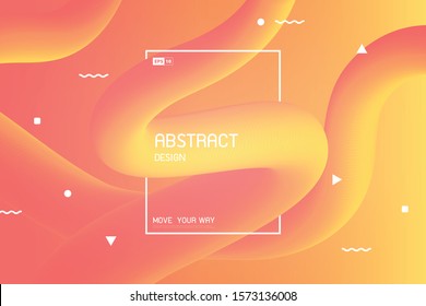 Abstract colorful stripe line of free shape design motion effect decoration background. Use for headline, poster, ad, artwork, template design. illustration vector eps10