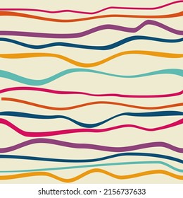 Abstract of colorful stripe line wavy pattern background.