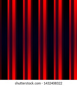Abstract colorful striped background. Technology style design template with empty space for text. Red stripes on black.